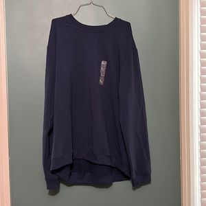 All In Motion navy blue long sleeve soft crew neck sweatshirt